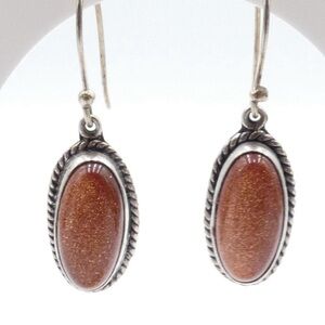 Goldstone earrings